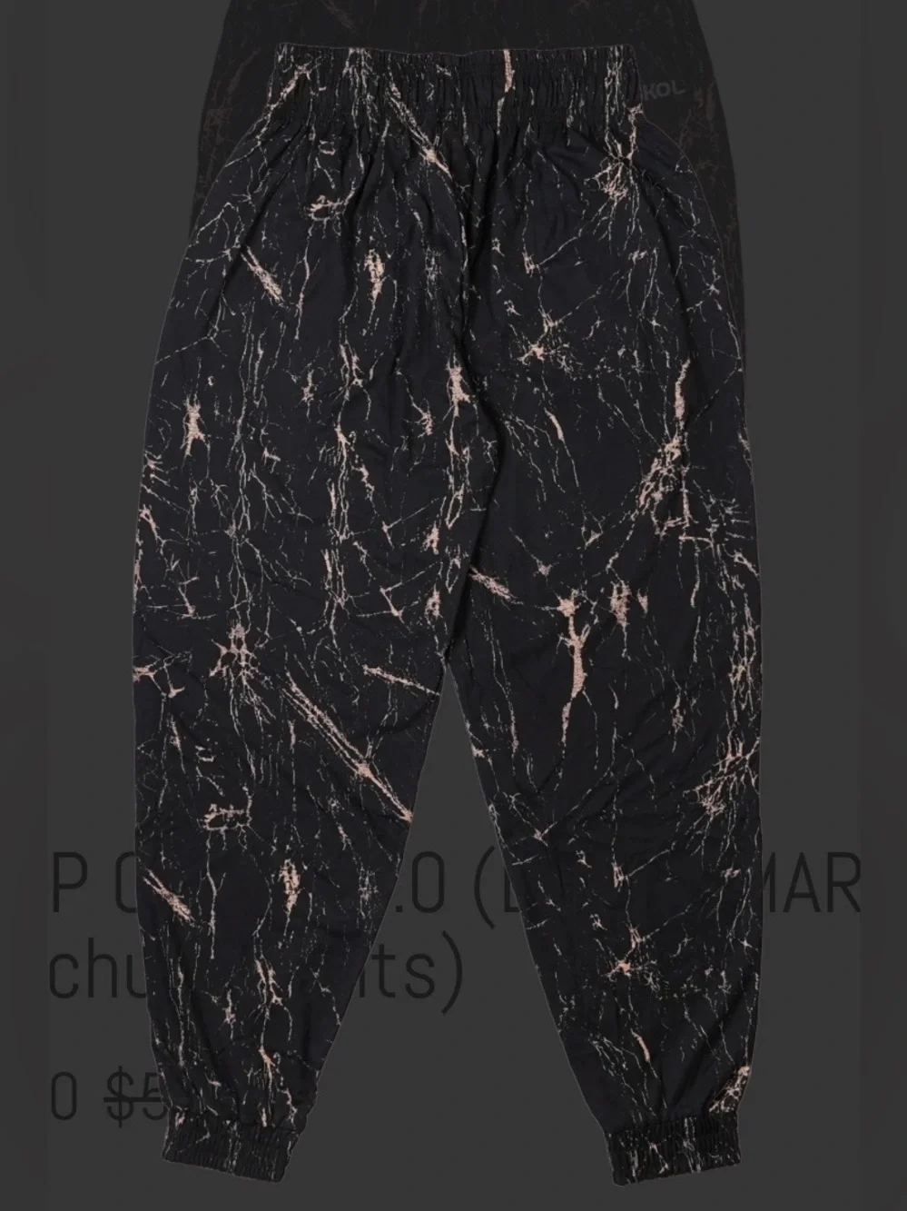 Raskol Black Marble - Print Jogger Pants (Never Worn)